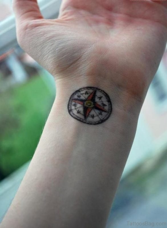 Round Compass Tattoo