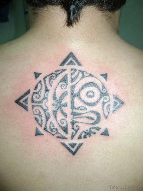 Round Moon Tattoo