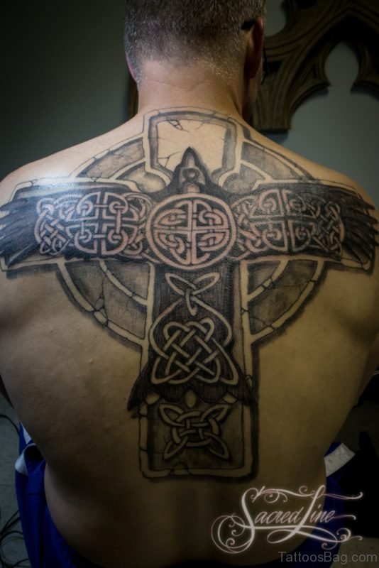 Sacred Line Celtic Cross Tattoo