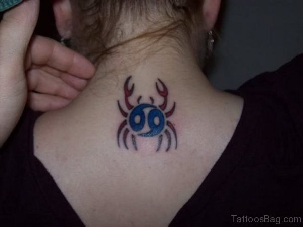 Crab Tattoo On Back