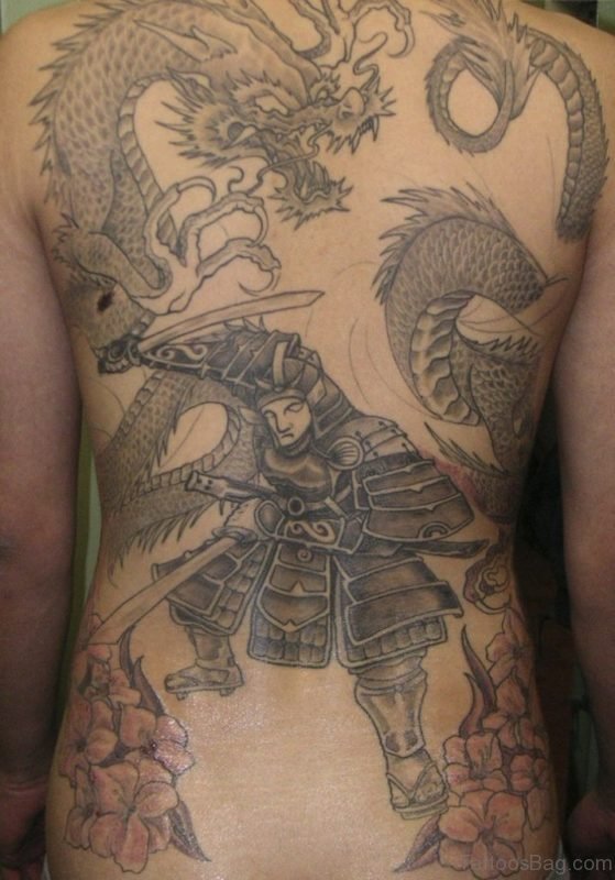 Samurai And Dragon Tattoo