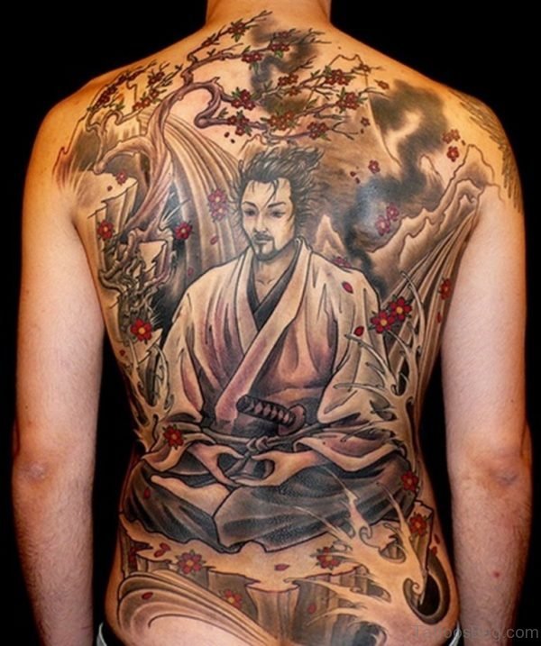 Samurai With Sword Tattoo