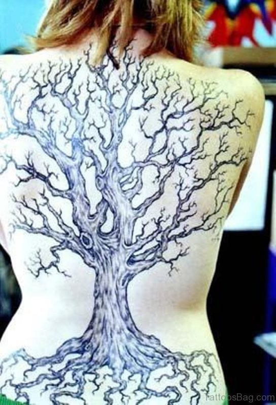 Scary Tree Tattoo