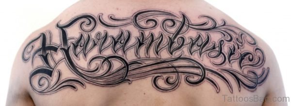 Script Tattoo On Back