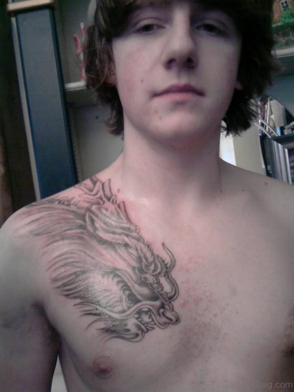 Simple Dragon Shoulder Tattoo