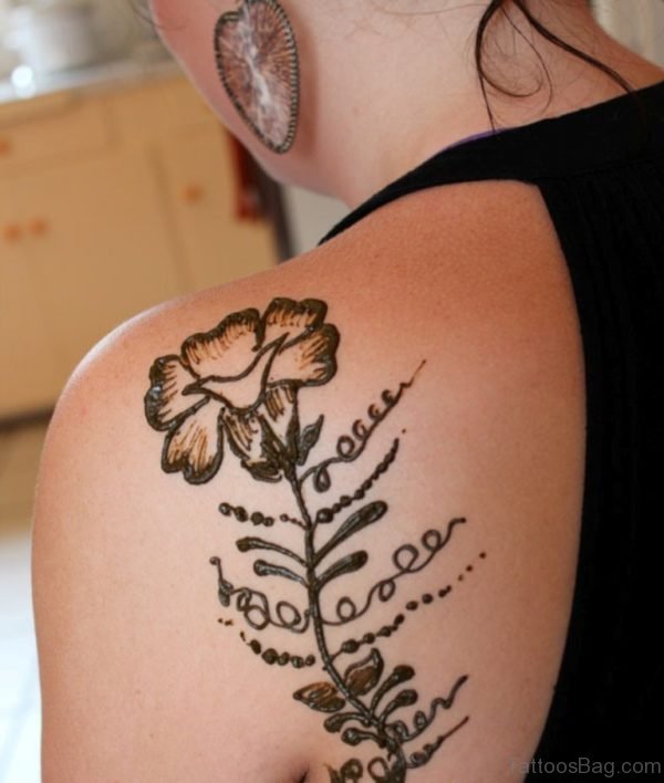 Simple Flower Design Tattoo