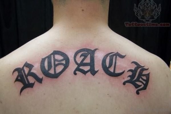 Simple Old English Tattoo