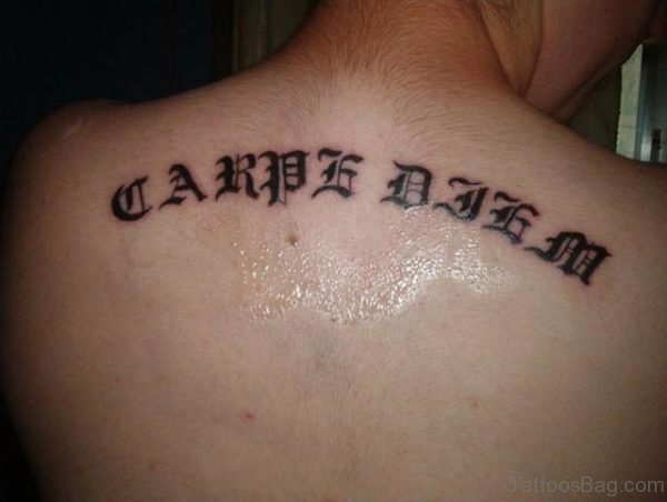 Simple Old English Wording Tattoo