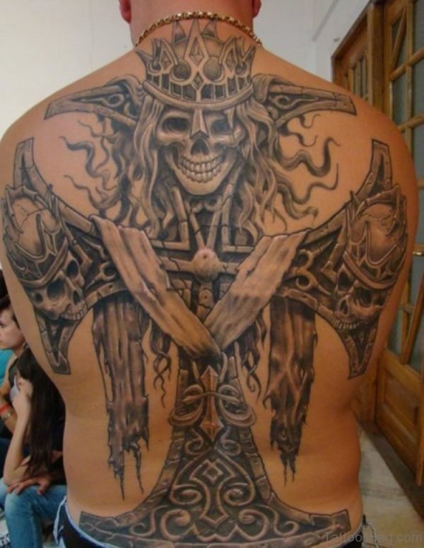 Skull And Cross Tattoo