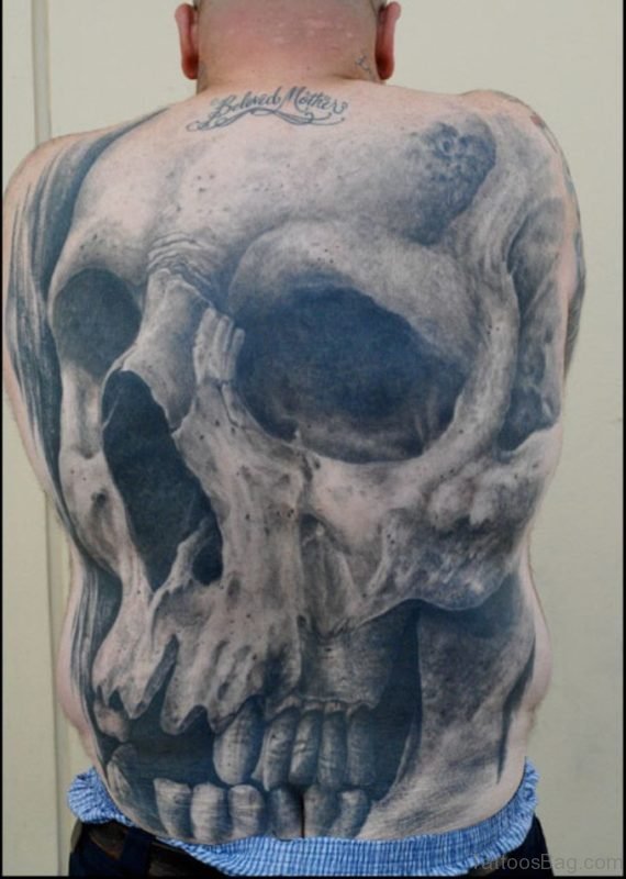 Skull Back Tattoo