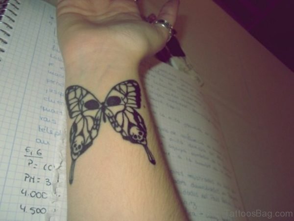 Skull Butterfly Tattoo