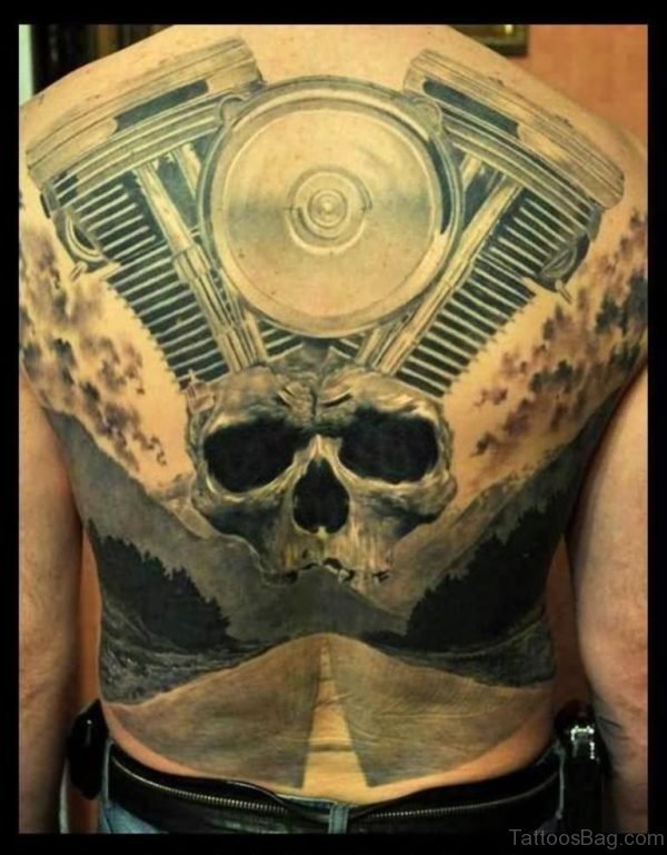 Skull Tattoo On Back