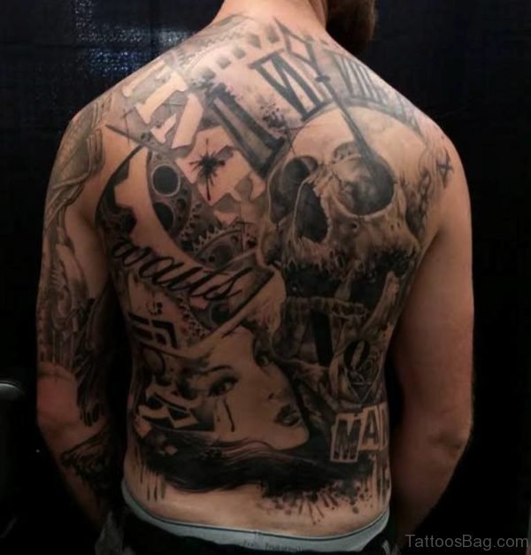 Skull Tattoo On Back