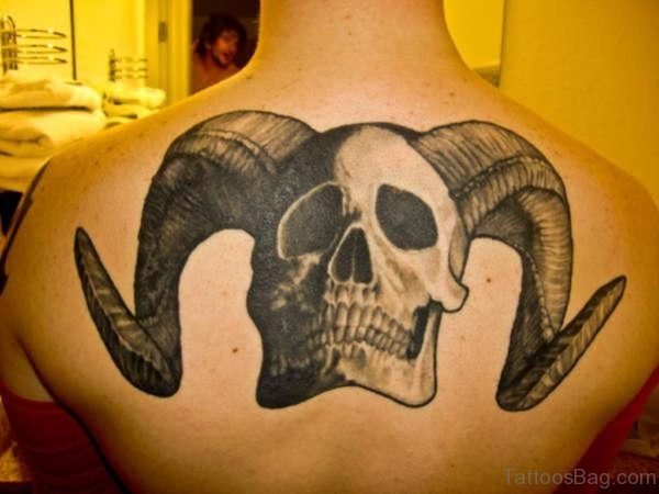Skull With Horns Tattoo