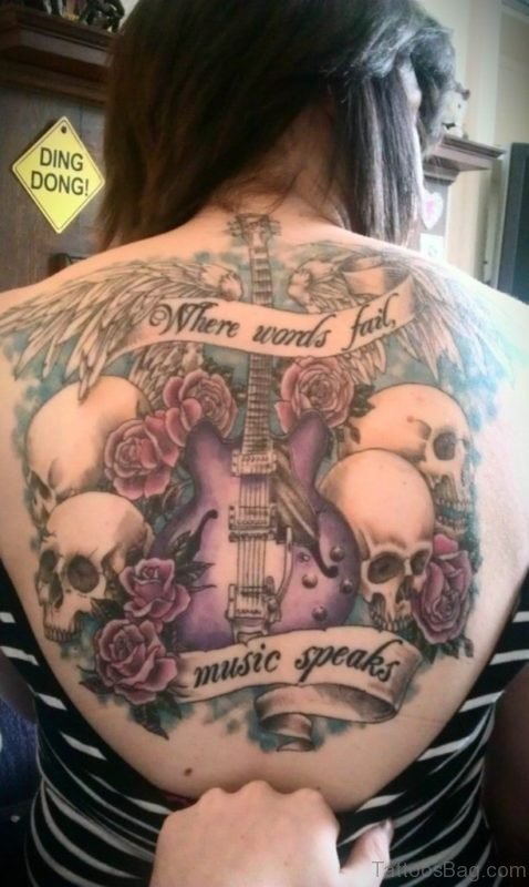 Skulls And Rose Tattoo