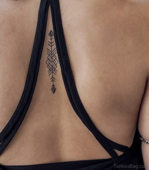 Small Arrow Geometric Tattoo