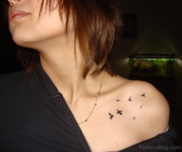 Small Form Shoulder Tattoo For Women