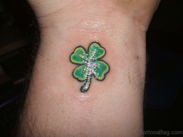Green Flower On Wrist