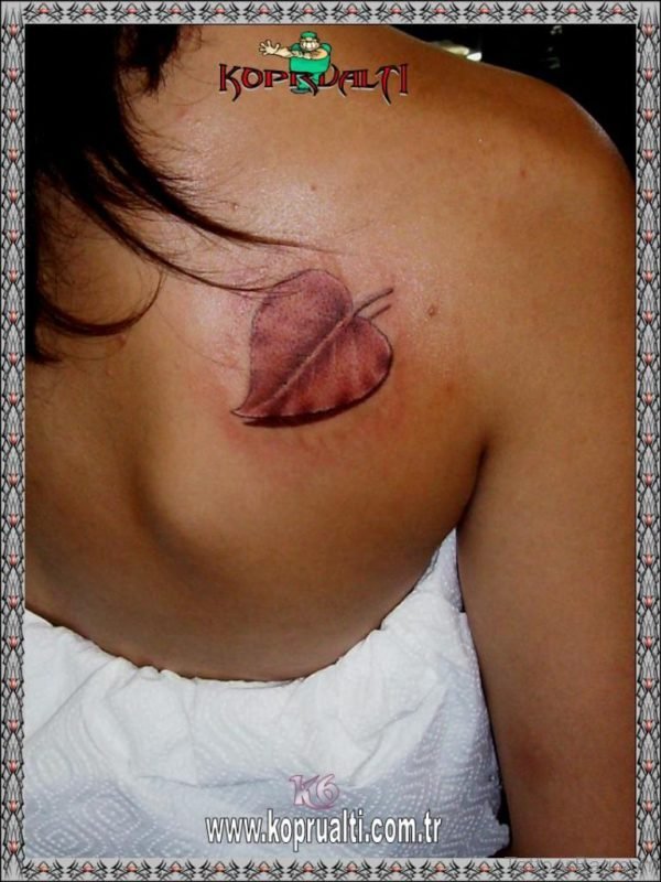 Small Leaf Tattoo Design