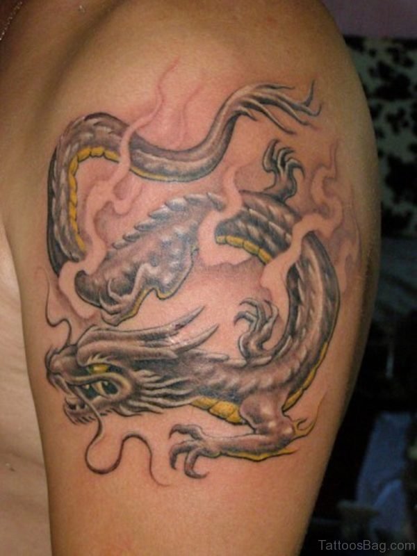 Small Shoulder Dragon Tattoo Design