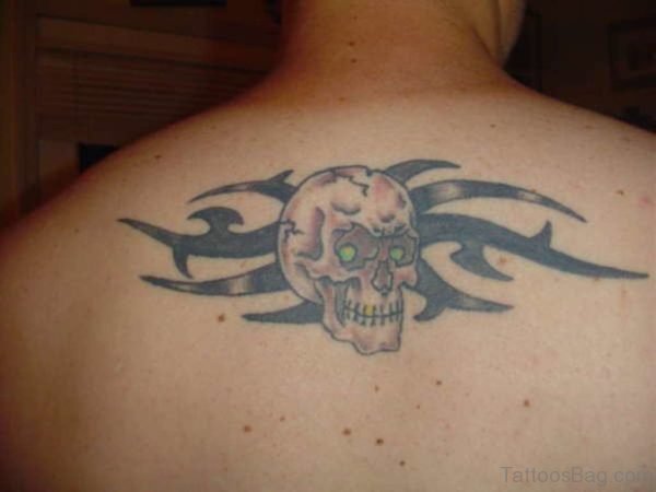 Small Skull Tattoo On Back