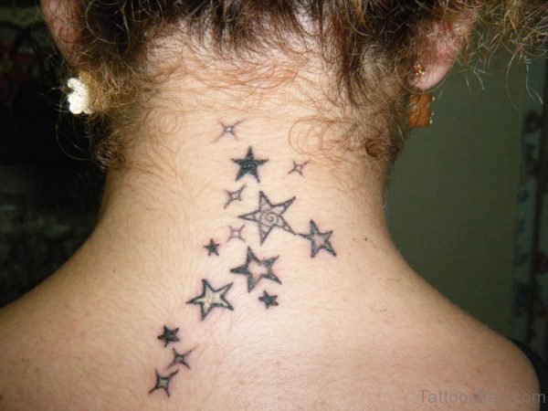 Small Tribal Tattoo On Back