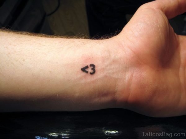 Small heart Tattoo On Wrist