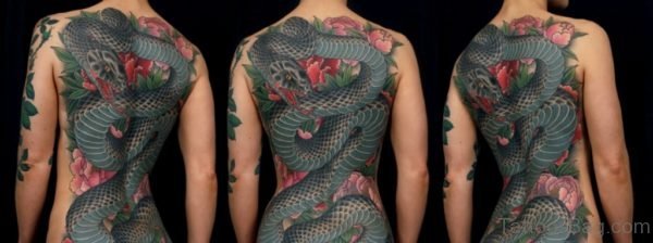 Snake Tattoo Design On Full Back