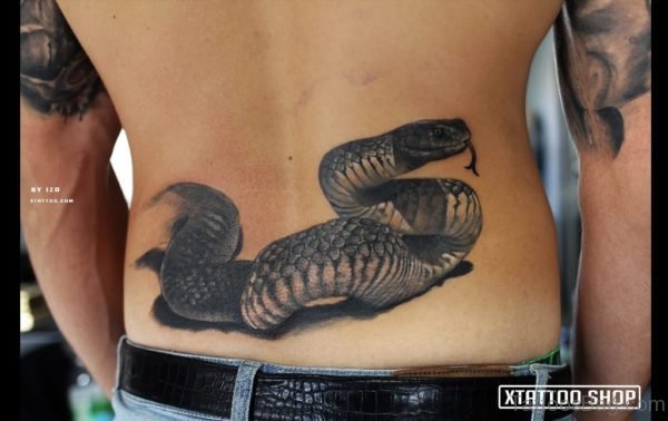 Snake Tattoo On Lower Back