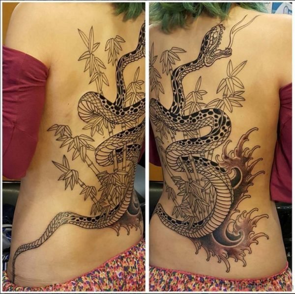Stylish Snake Tattoo