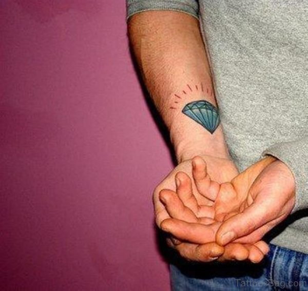 Sparkling Diamond Tattoo On Wrist