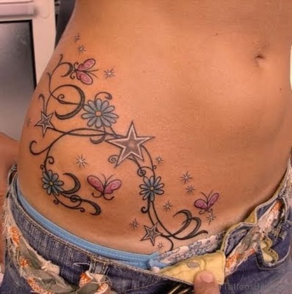 Star And Butterfly Tattoo