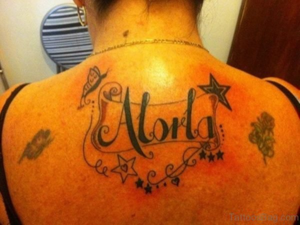 Star And Name Tattoo