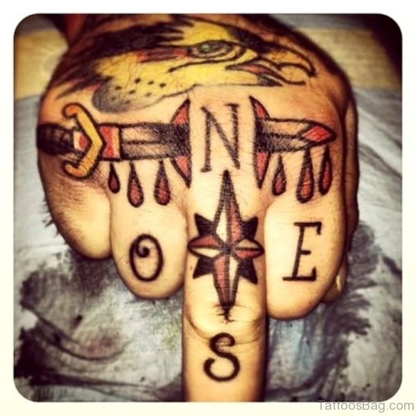 Star Tattoo On Finger