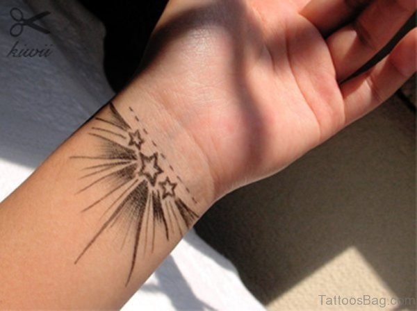 Starbursts Tattoo On Wrist