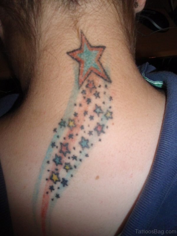 Stars Tattoo On Back