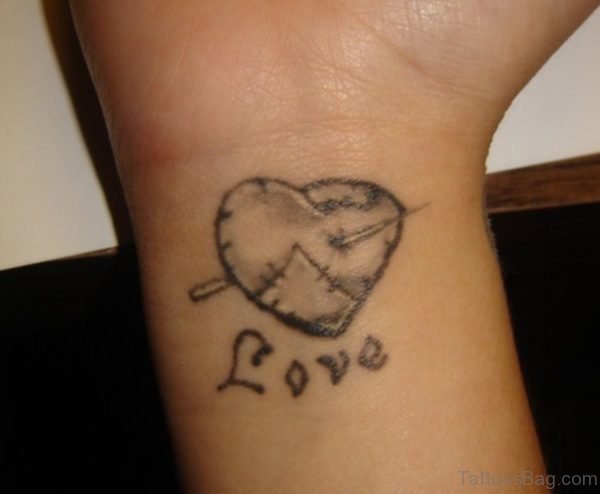 Heart love Tattoo On Wrist