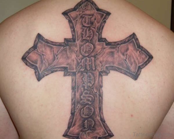 Stonework Cross Tattoo