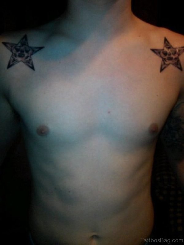 Stunning Star Shoulder Tattoo Design