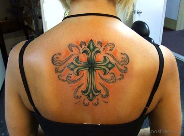 Stylish Cross Tattoo Design