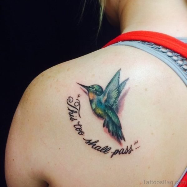 Stylish Hummingbird Tattoo