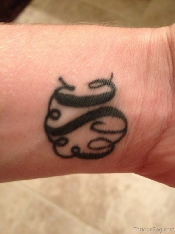Stylish Initials Word Tattoo