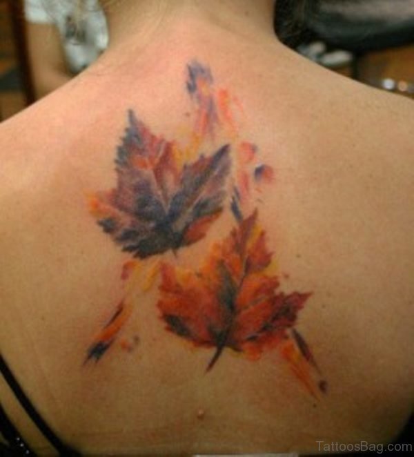 Stylish Leaf Tattoo
