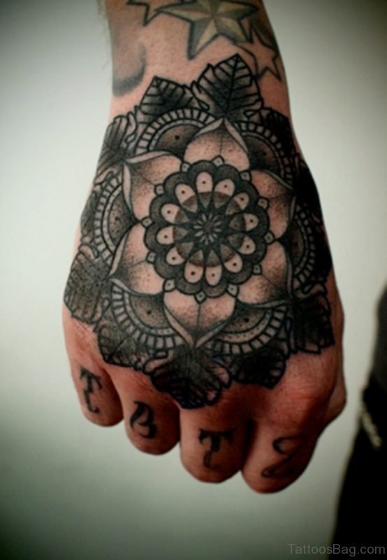 Awesome Mandala Hand Tattoo