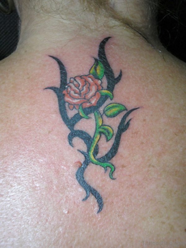 Stylish Rose Flower Tattoo