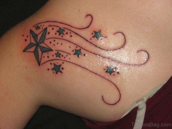 Stylish Stars Vine Tattoo