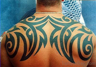 Stylish Tribal Tattoo On Back