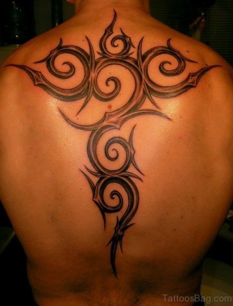 Stylish Tribal Tattoo On Back