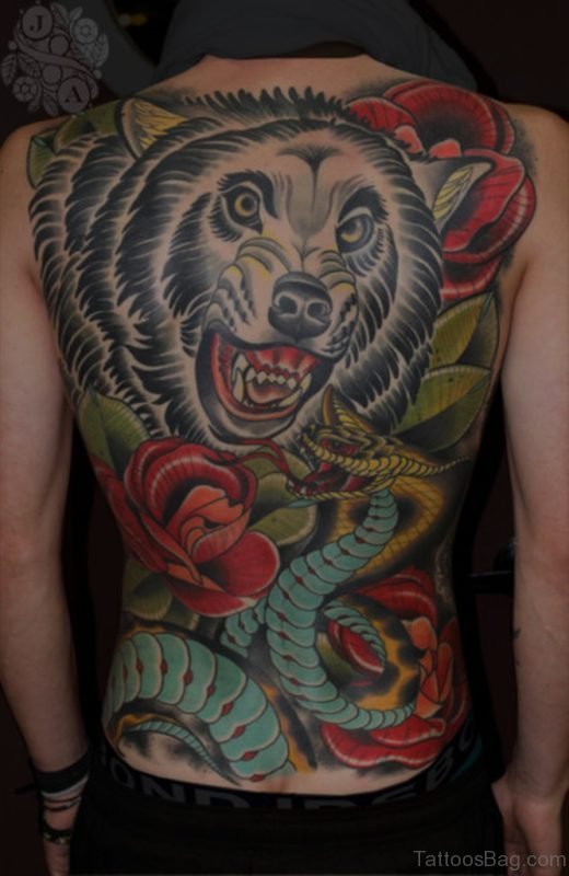 Stylish Wolf Tattoo