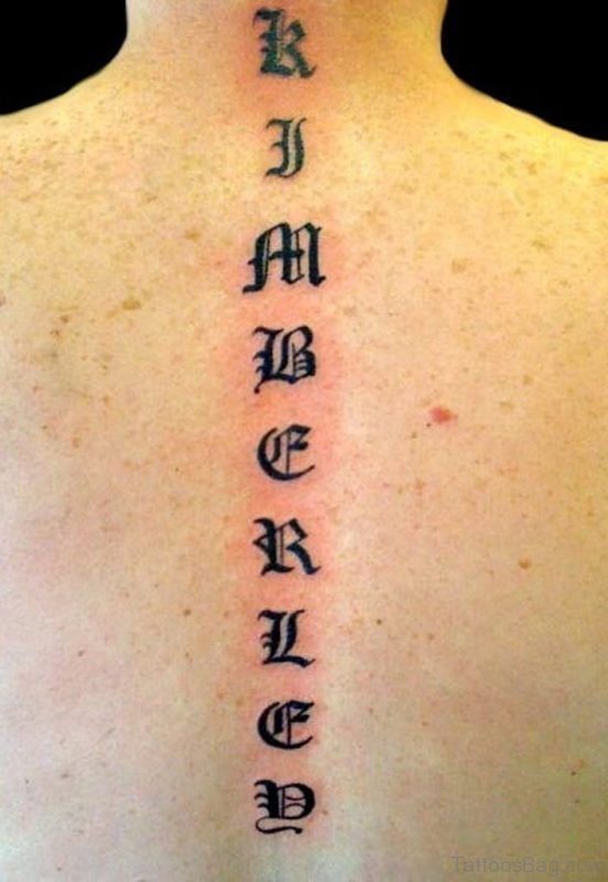 Stylish Wording Old English Tattoo